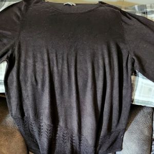 Womens Kim Roger's black dress tunic sweater